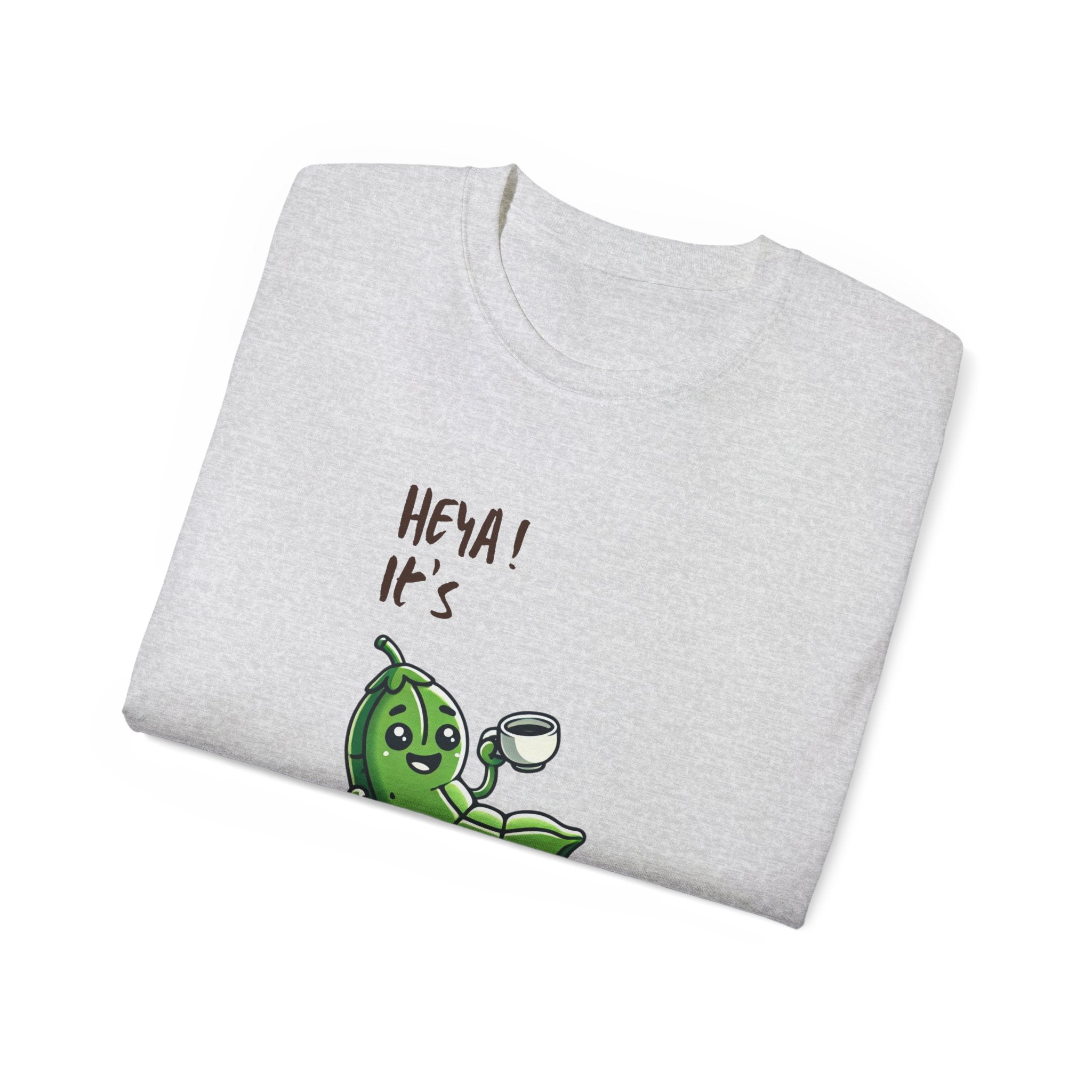 Pea Relaxing Tee — "Heya! It's A Long Time..." Funny Vegetable Graphic Shirt