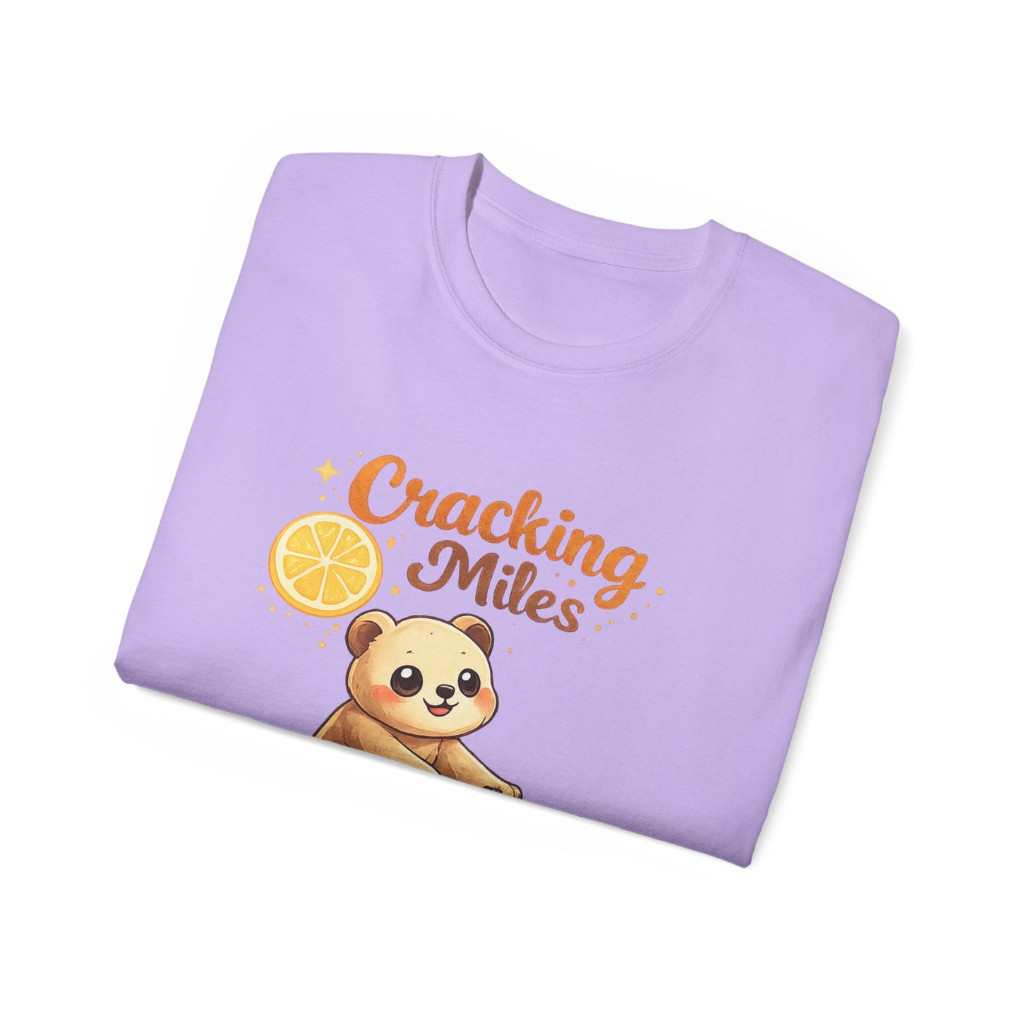 Cracking Miles Cute Bear on Bicycle T‑Shirt