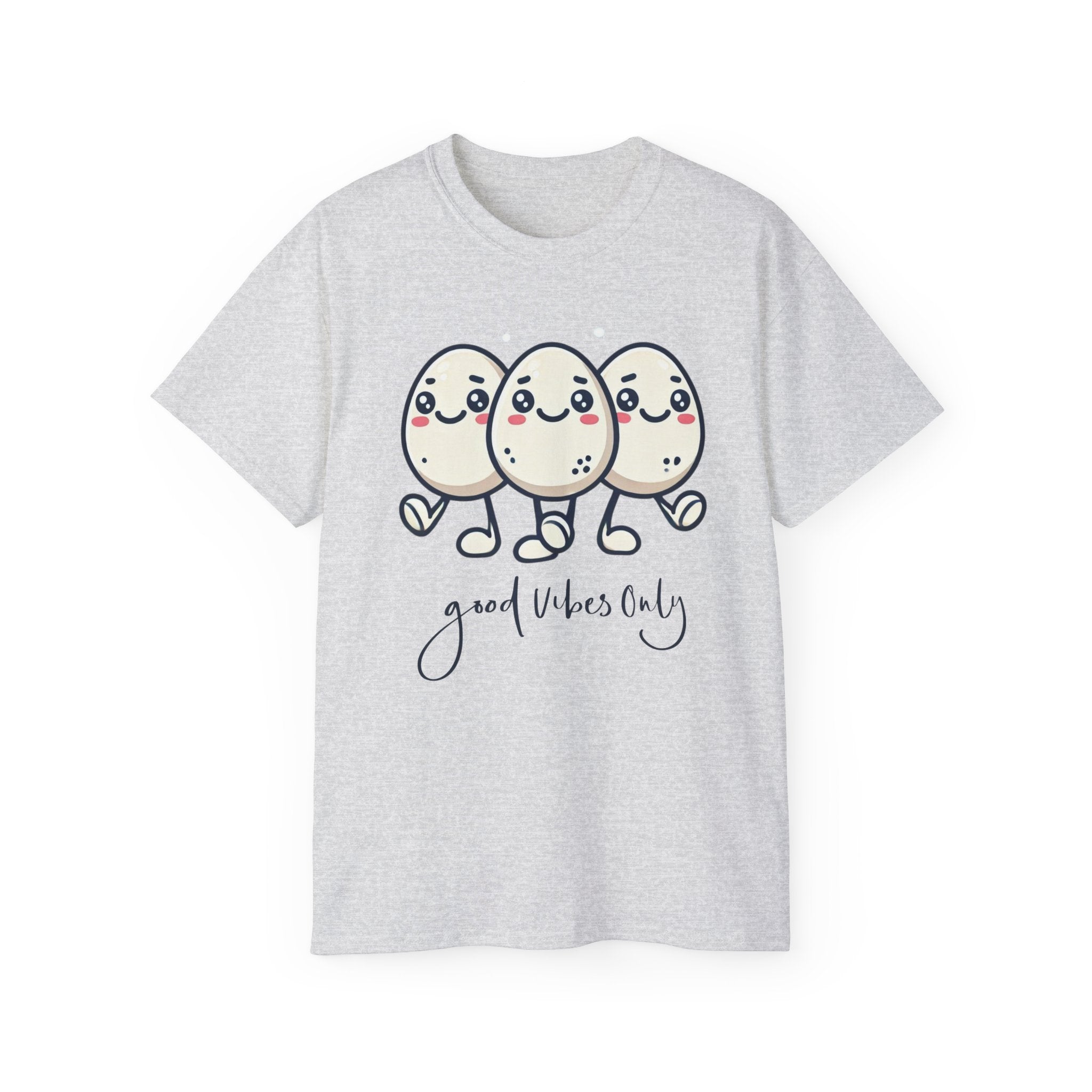Cute Egg Friends T‑Shirt — "Good Vibes Only" Kawaii Tee