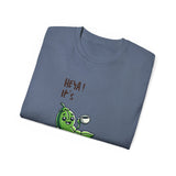 Pea Relaxing Tee — "Heya! It's A Long Time..." Funny Vegetable Graphic Shirt
