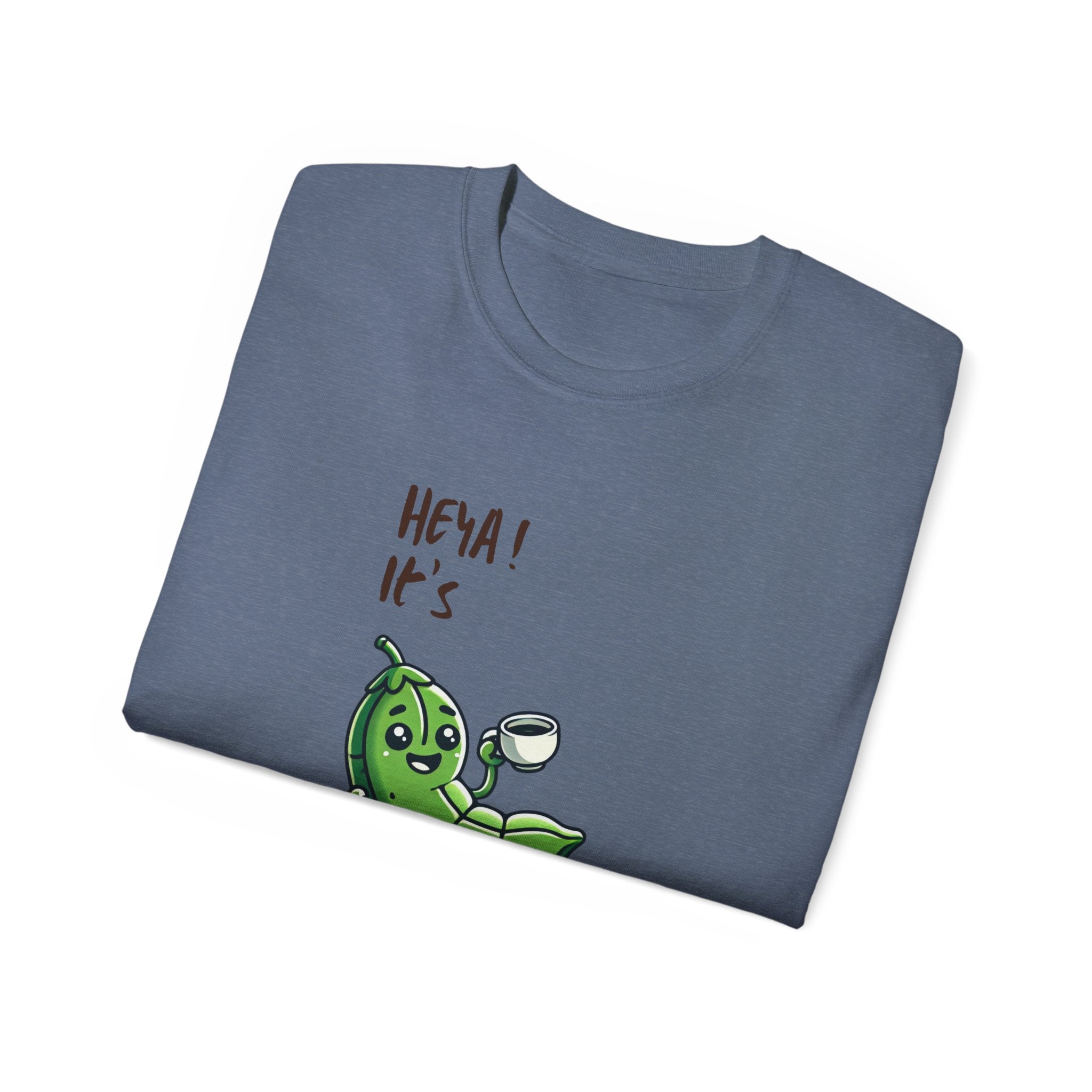 Pea Relaxing Tee — "Heya! It's A Long Time..." Funny Vegetable Graphic Shirt