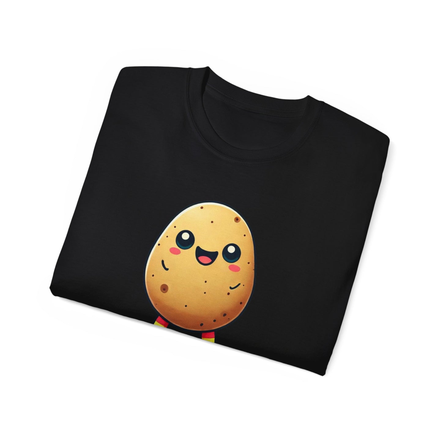 Potato Character T‑Shirt — Cute Kawaii 'Hello!' Tee