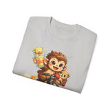 Cute Monkey on Bicycle T‑Shirt — "Oh My Love!" Graphic Tee