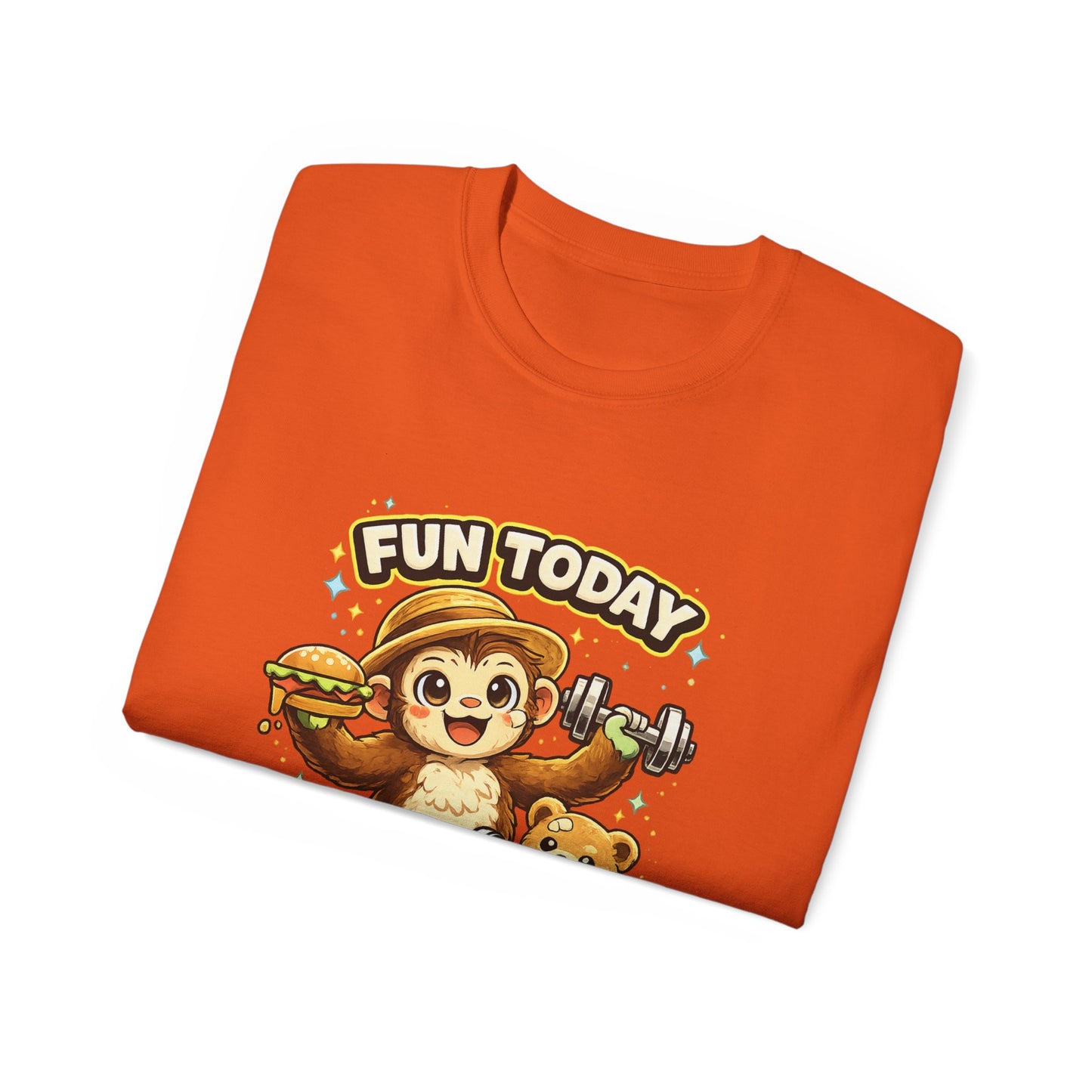 T-Shirt — “Fun Today, Fit Tomorrow” Sloth Workout Graphic Tee