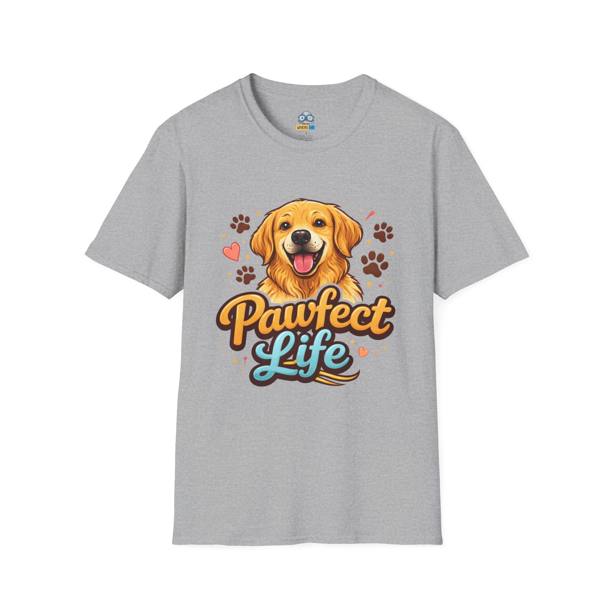 T-Shirt — "Pawfect Life" Golden Retriever Graphic Tee