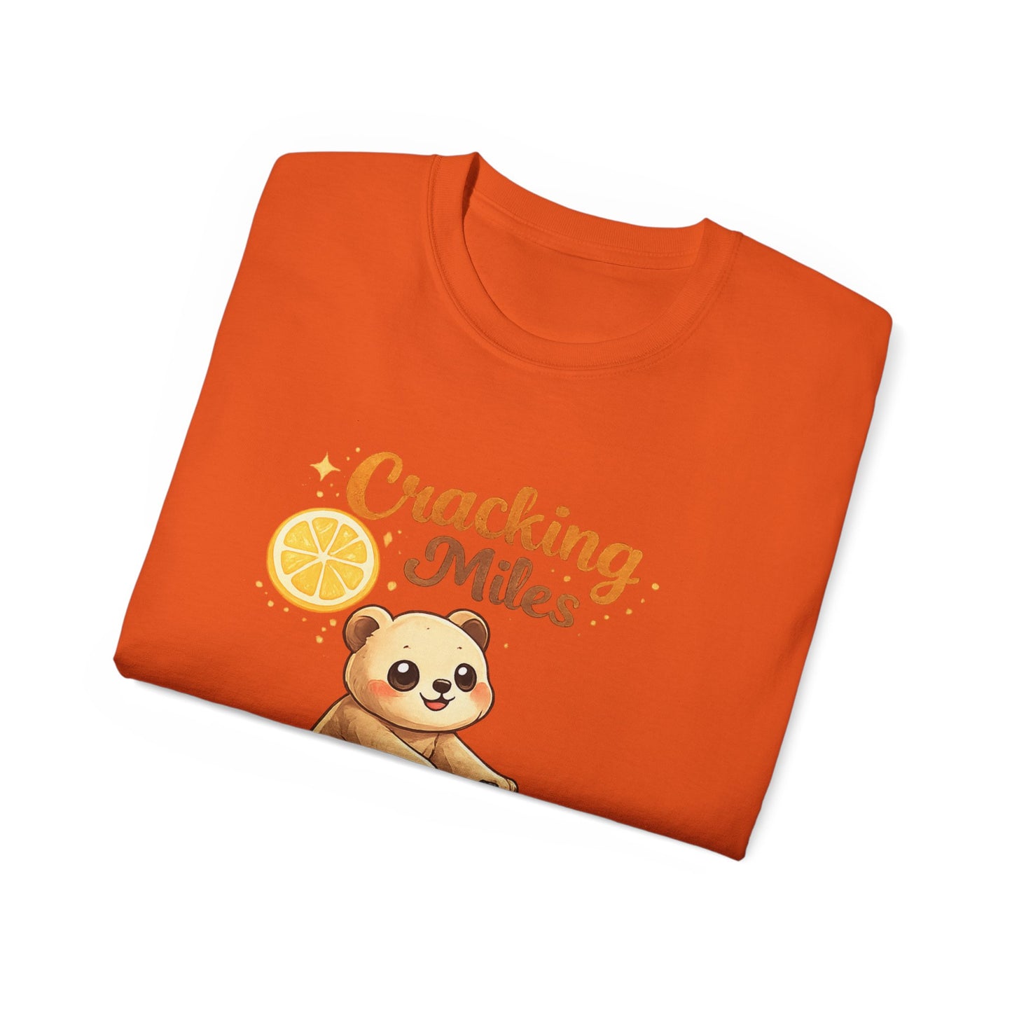 Cracking Miles Cute Bear on Bicycle T‑Shirt