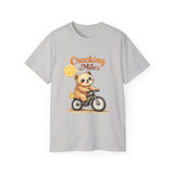 Cracking Miles Cute Bear on Bicycle T‑Shirt