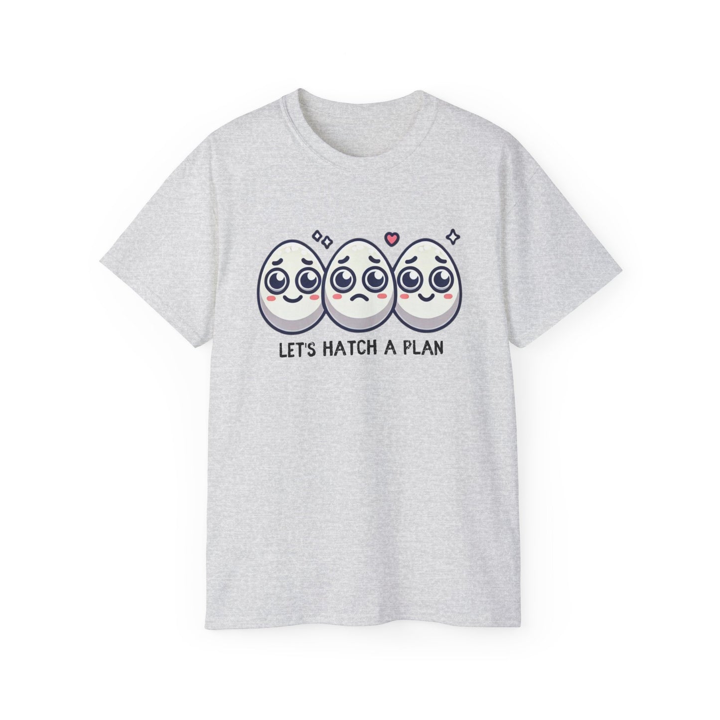 Let's Hatch a Plan Tee — Cute Egg Trio Graphic T-Shirt