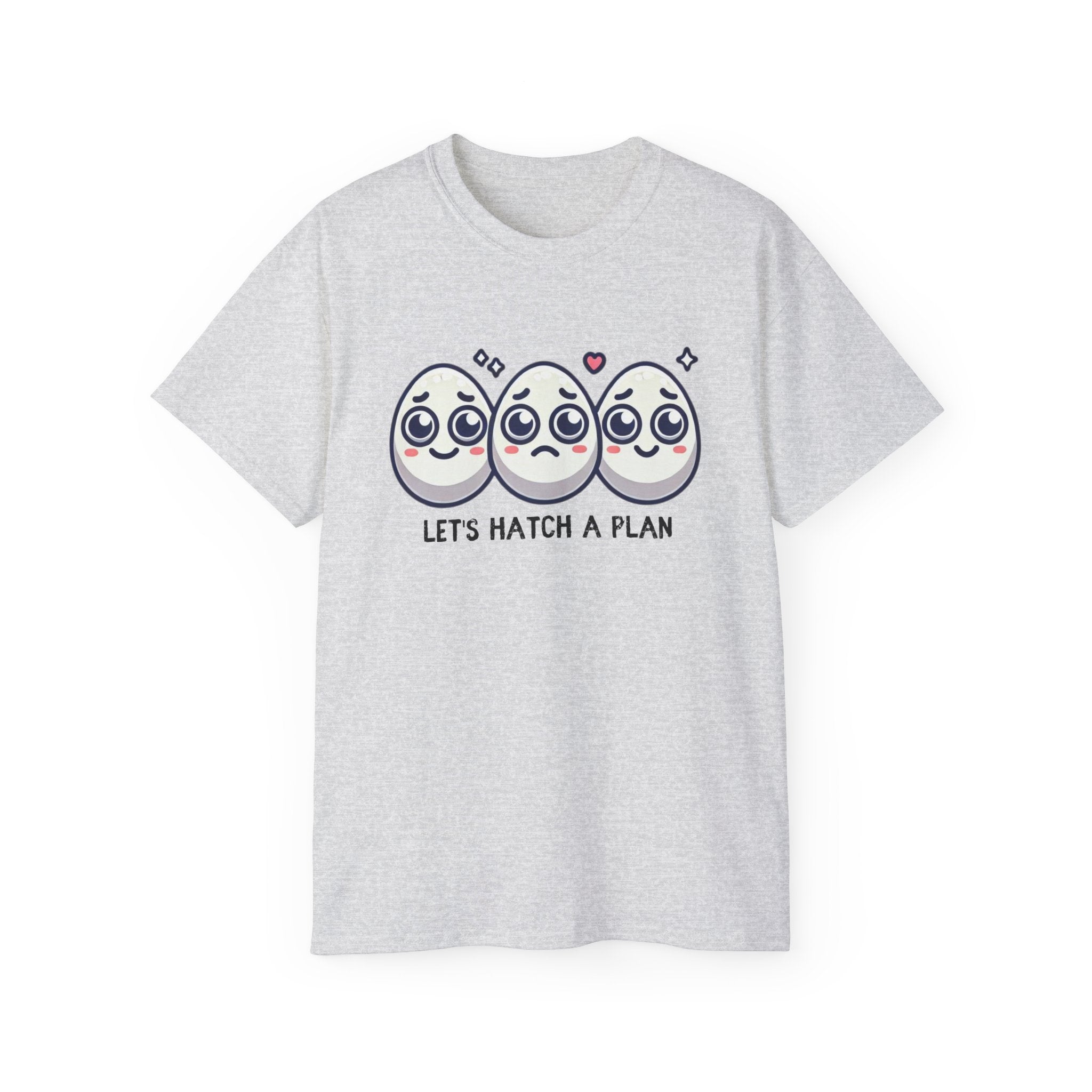Let's Hatch a Plan Tee — Cute Egg Trio Graphic T-Shirt