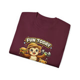 T-Shirt — “Fun Today, Fit Tomorrow” Sloth Workout Graphic Tee