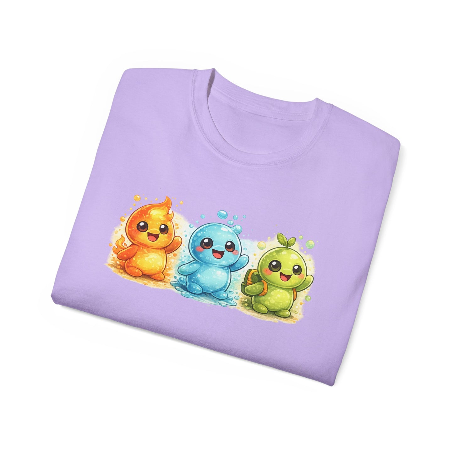 Cute Trio Slime Tee — Colorful Kawaii Slime Characters T-Shirt