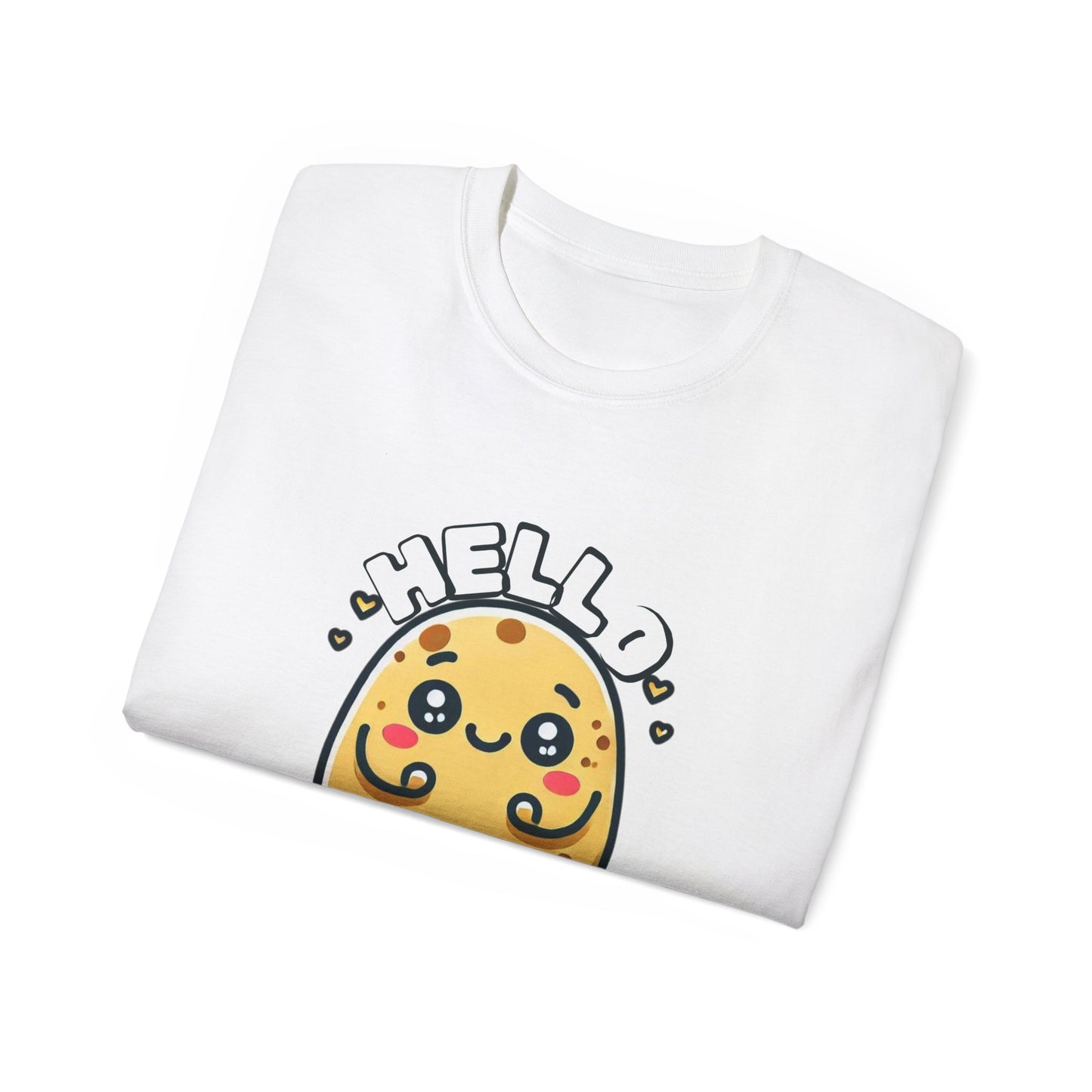 Hello Potato Cute Kawaii Tee — Funny Cartoon Veggie Shirt