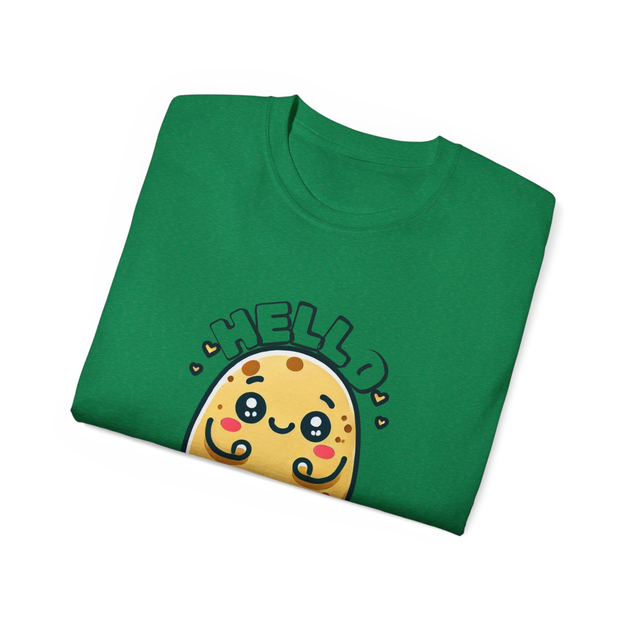 Hello Potato Cute Kawaii Tee — Funny Cartoon Veggie Shirt