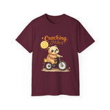 Cracking Miles Cute Bear on Bicycle T‑Shirt