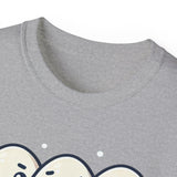 Cute Egg Friends T‑Shirt — "Good Vibes Only" Kawaii Tee