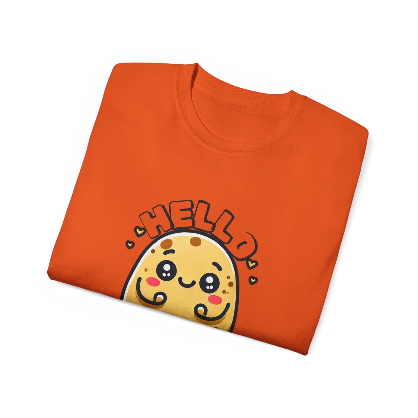Hello Potato Cute Kawaii Tee — Funny Cartoon Veggie Shirt