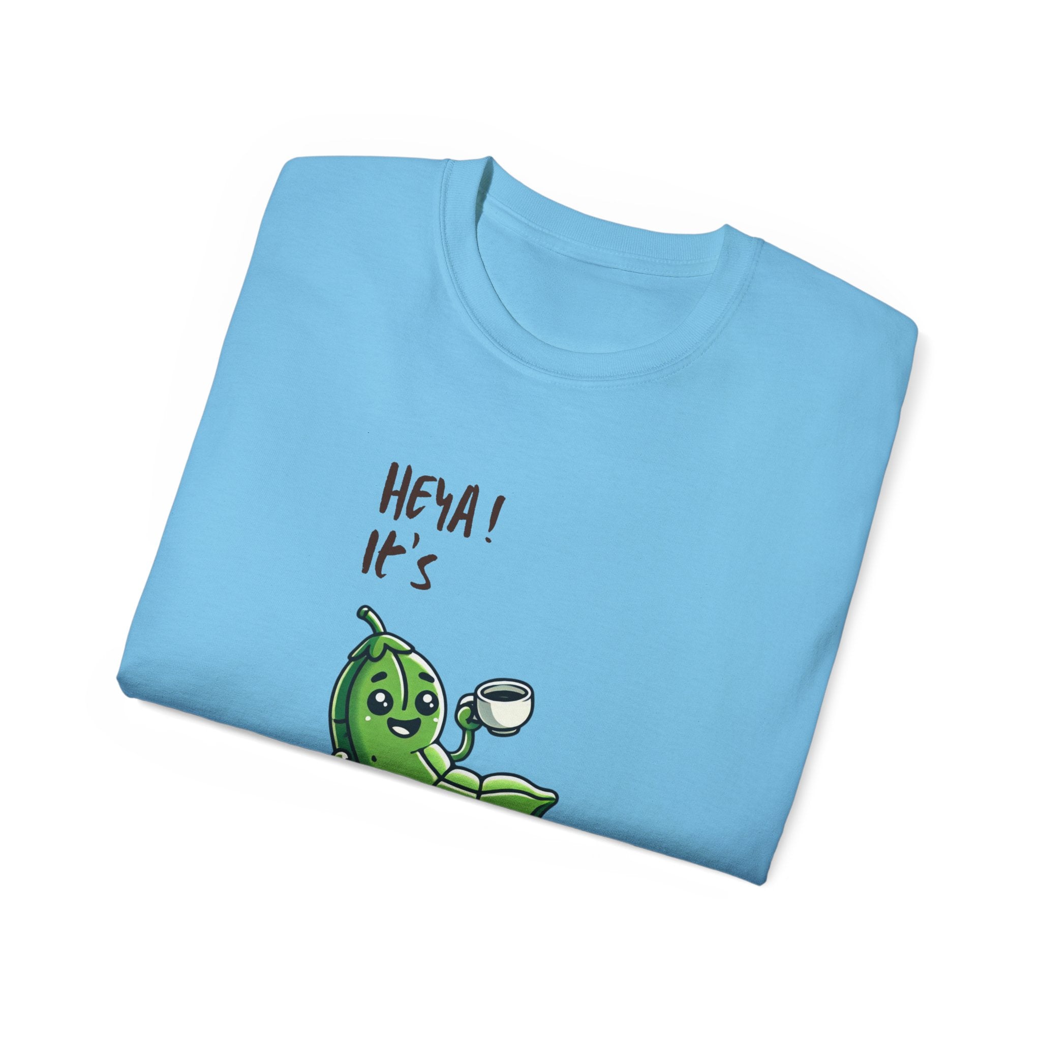 Pea Relaxing Tee — "Heya! It's A Long Time..." Funny Vegetable Graphic Shirt
