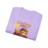 Cracking Miles Monkey Bike Tee — Cute Bear Rider Graphic T-Shirt