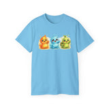 Cute Trio Slime Tee — Colorful Kawaii Slime Characters T-Shirt