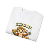 T-Shirt — “Fun Today, Fit Tomorrow” Sloth Workout Graphic Tee