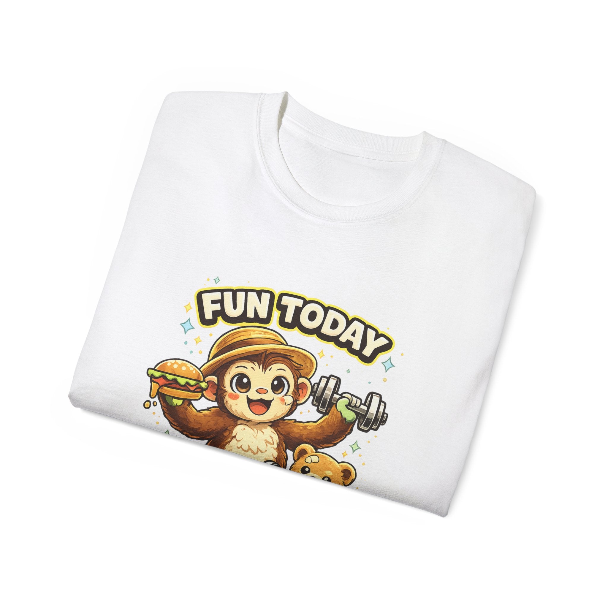 T-Shirt — “Fun Today, Fit Tomorrow” Sloth Workout Graphic Tee