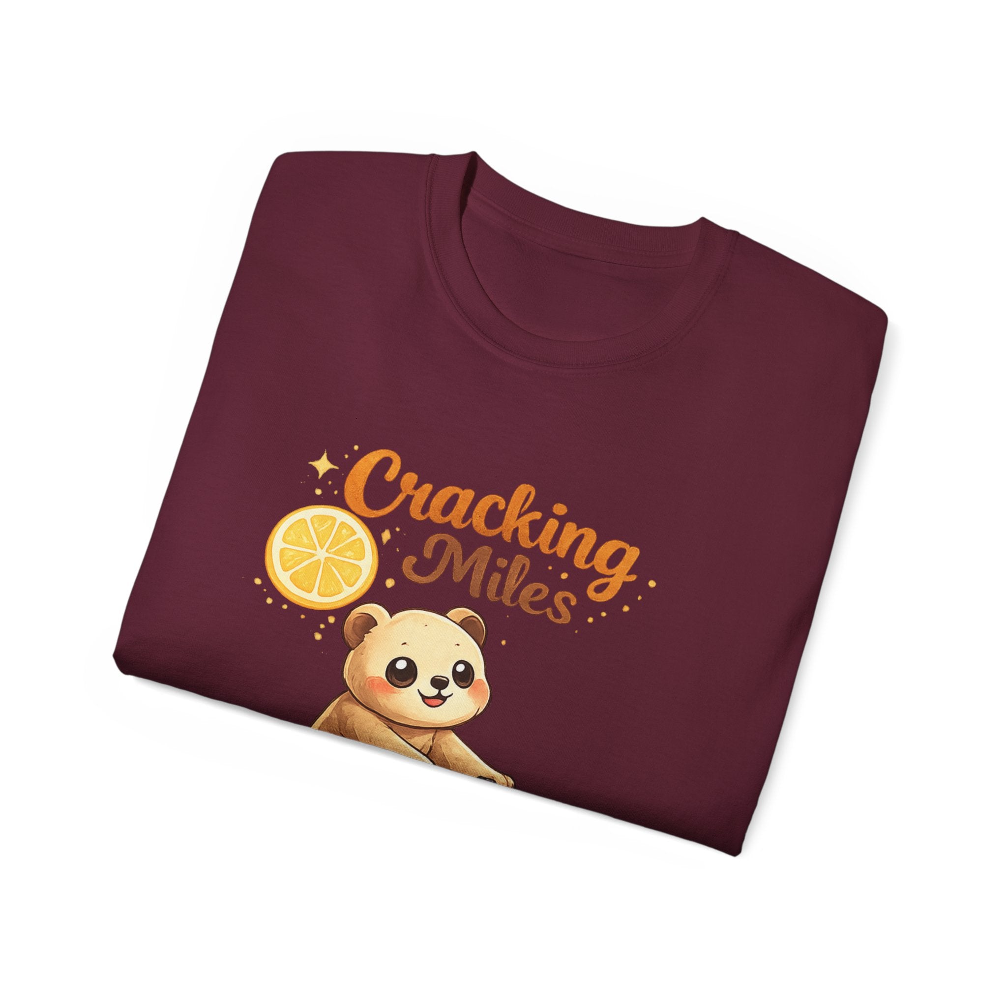 Cracking Miles Cute Bear on Bicycle T‑Shirt
