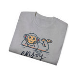 Enjoy Every Moment Tee — Cute Relaxing Monkey Graphic T-Shirt