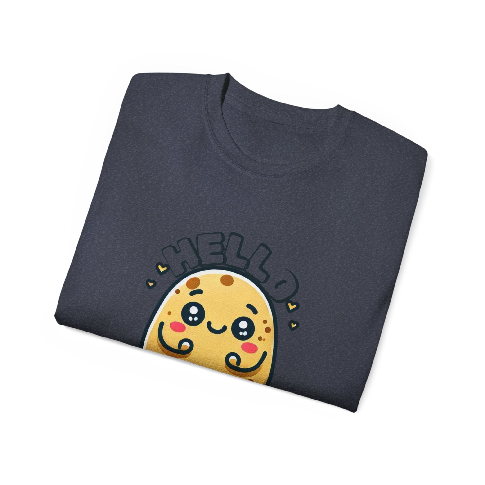 Hello Potato Cute Kawaii Tee — Funny Cartoon Veggie Shirt