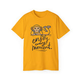 Enjoy Every Moment Tee — Cute Relaxing Monkey Graphic T-Shirt