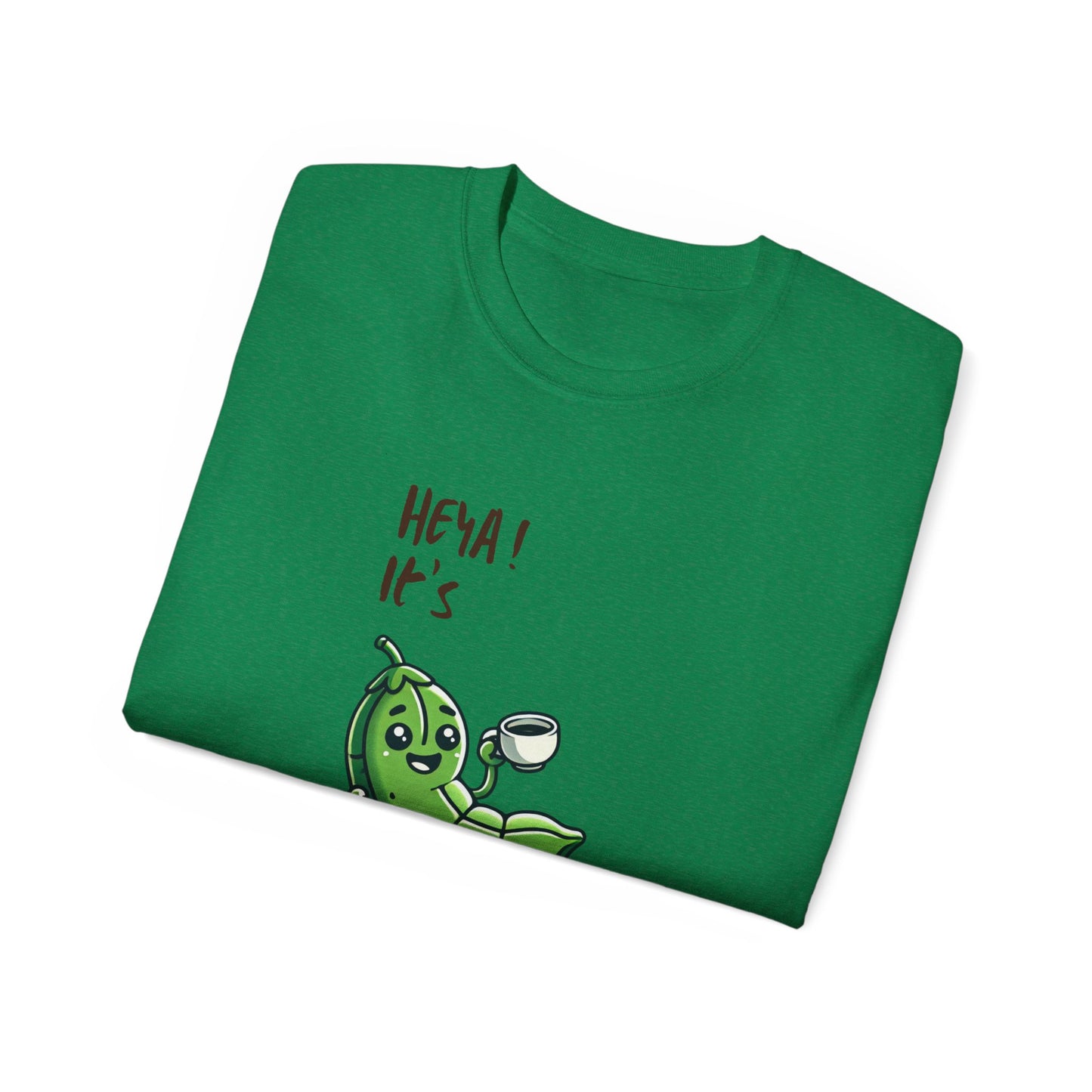 Pea Relaxing Tee — "Heya! It's A Long Time..." Funny Vegetable Graphic Shirt