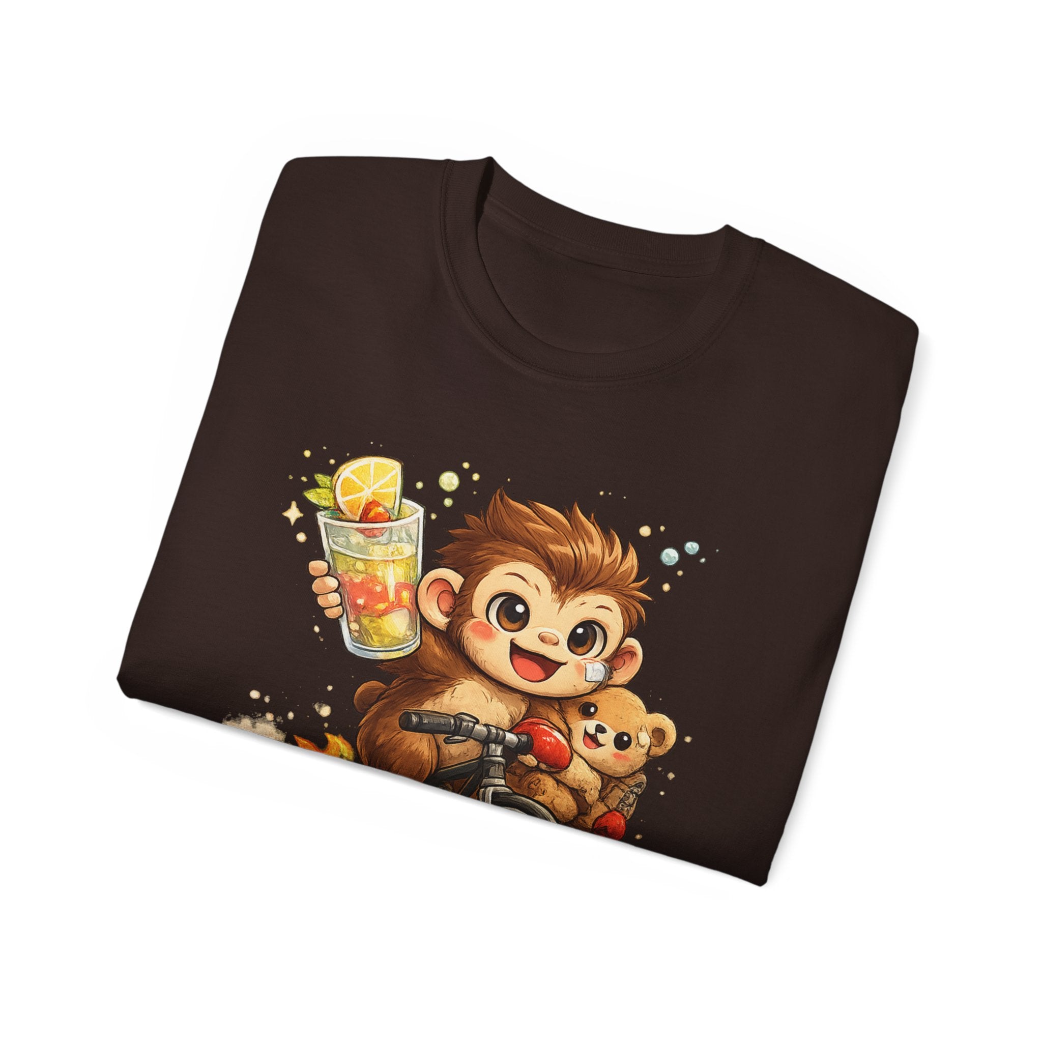 Cute Hedgehog Riding Bike T‑Shirt — Adorable Cartoon Animal Tee (With Teddy)