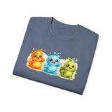 Cute Trio Slime Tee — Colorful Kawaii Slime Characters T-Shirt