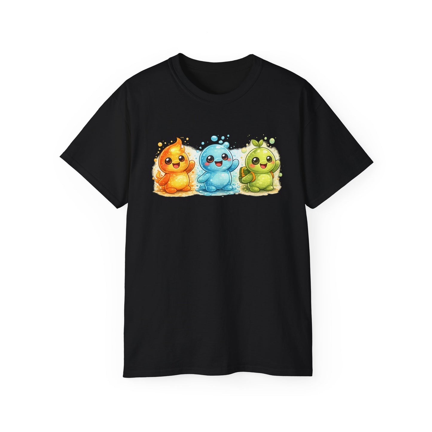 Cute Trio Slime Tee — Colorful Kawaii Slime Characters T-Shirt
