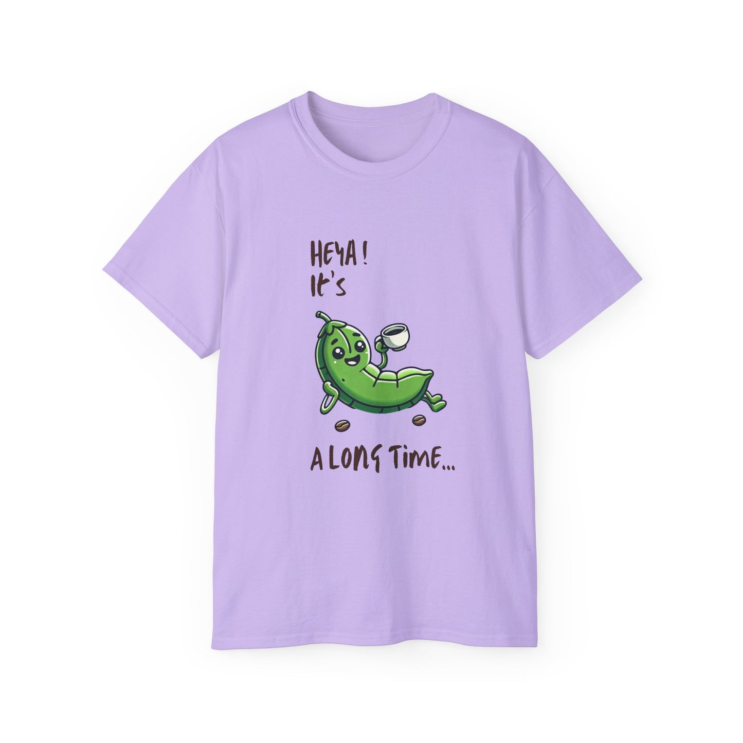 Pea Relaxing Tee — "Heya! It's A Long Time..." Funny Vegetable Graphic Shirt