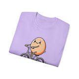 Cute Egg on Bike T-Shirt — “Eggs-tra Ordinary” Funny Cycling Tee