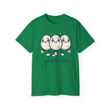 Cute Egg Friends T‑Shirt — "Good Vibes Only" Kawaii Tee