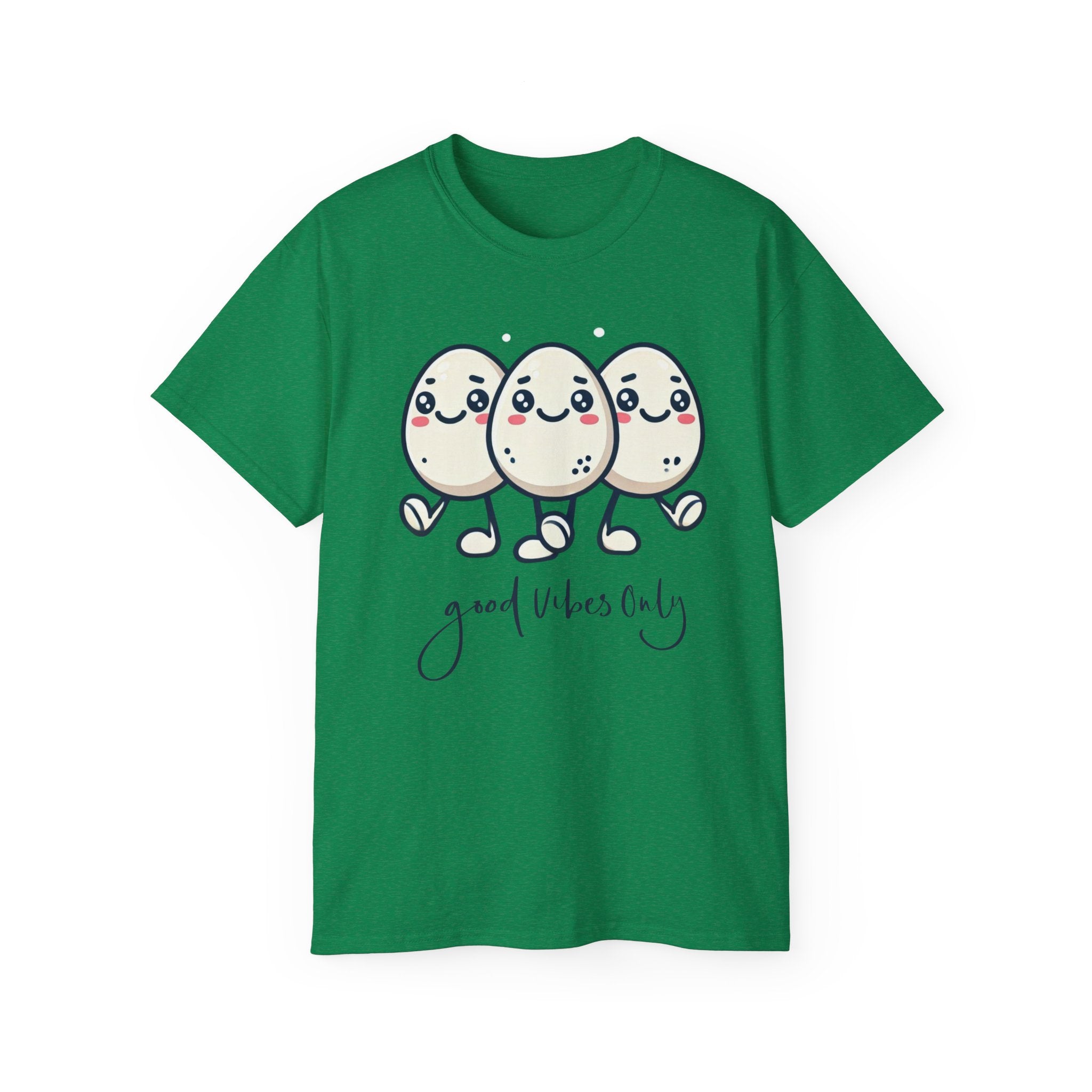 Cute Egg Friends T‑Shirt — "Good Vibes Only" Kawaii Tee