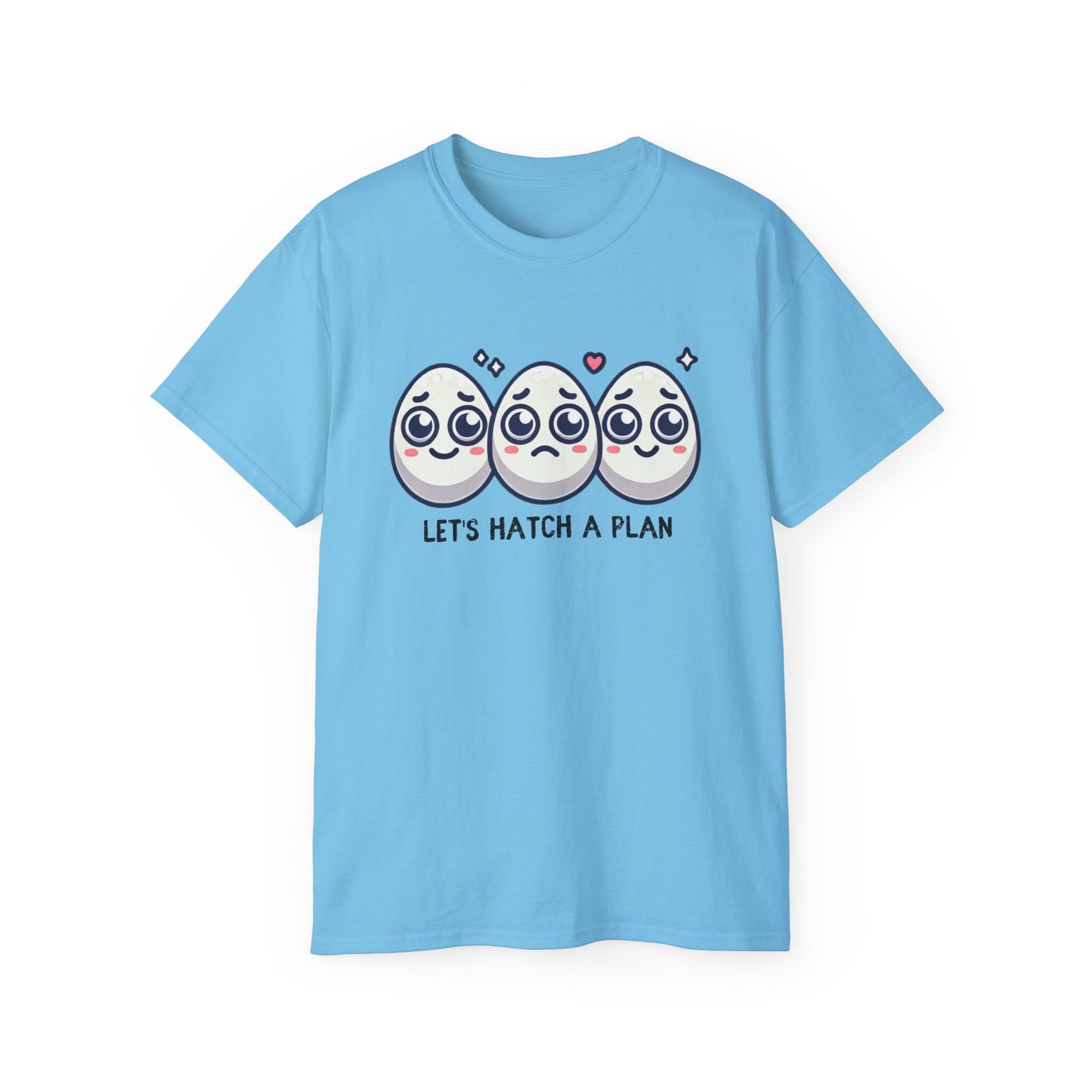 Let's Hatch a Plan Tee — Cute Egg Trio Graphic T-Shirt