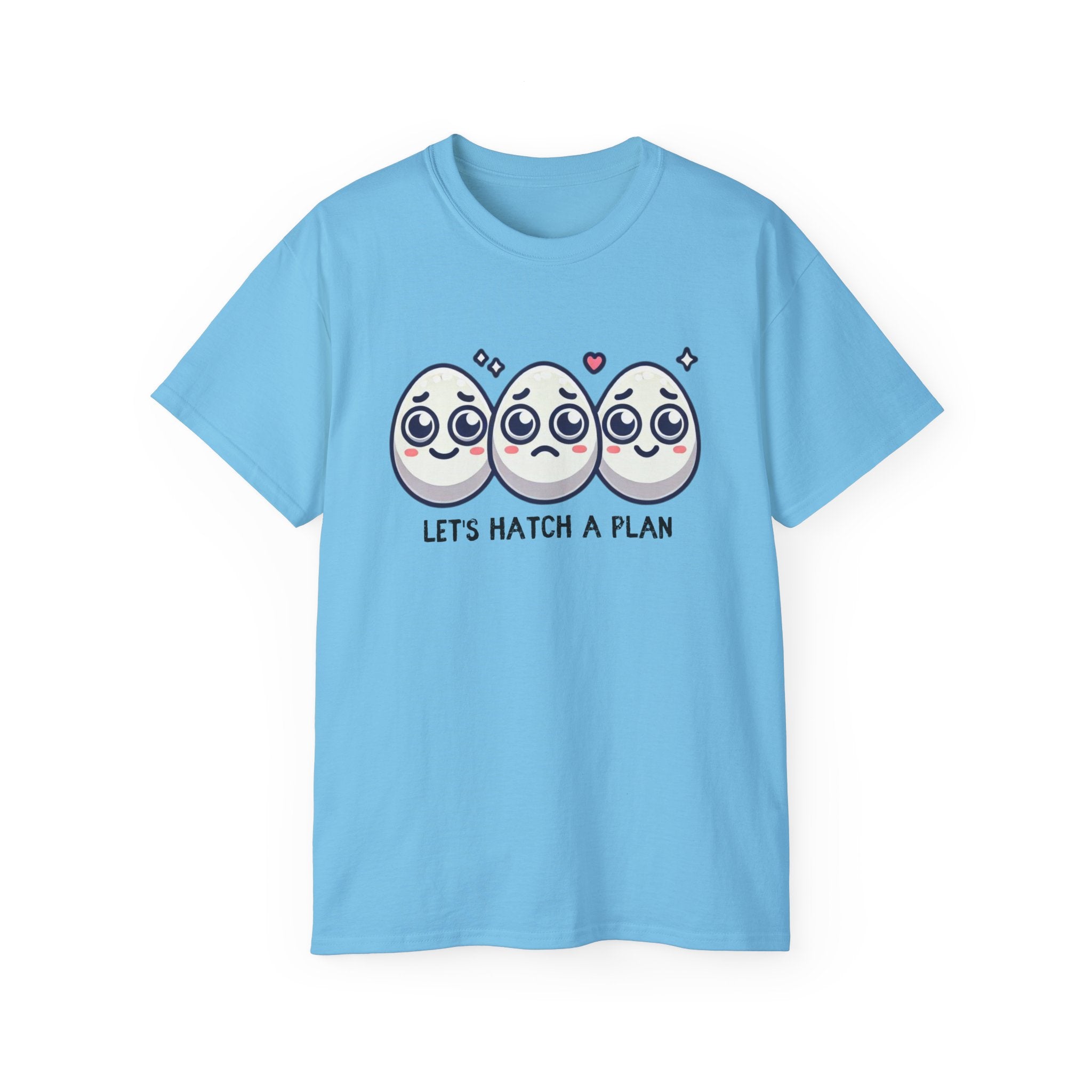 Let's Hatch a Plan Tee — Cute Egg Trio Graphic T-Shirt