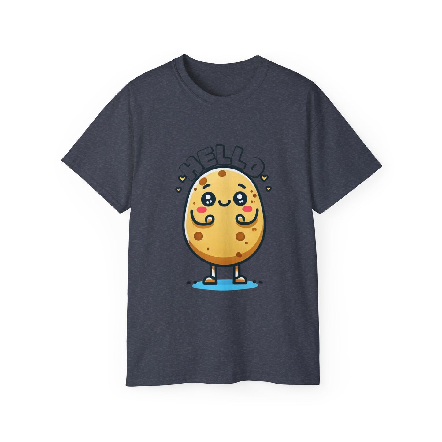Hello Potato Cute Kawaii Tee — Funny Cartoon Veggie Shirt