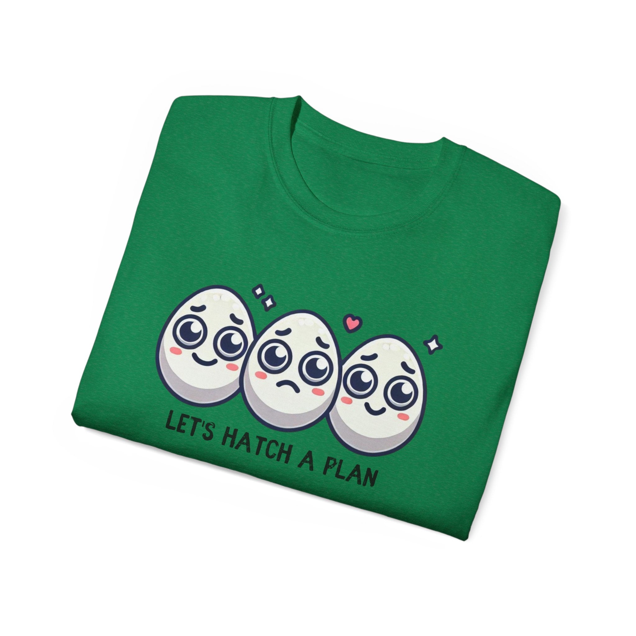 Let's Hatch a Plan Tee — Cute Egg Trio Graphic T-Shirt