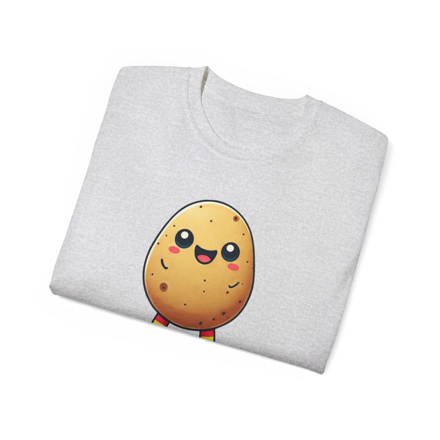 Potato Character T‑Shirt — Cute Kawaii 'Hello!' Tee