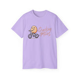 Cracking Miles Cycling T‑Shirt — Cute Egg Biker Tee