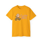 Cracking Miles Cycling T‑Shirt — Cute Egg Biker Tee