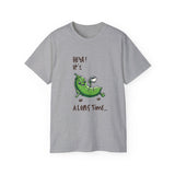 Pea Relaxing Tee — "Heya! It's A Long Time..." Funny Vegetable Graphic Shirt