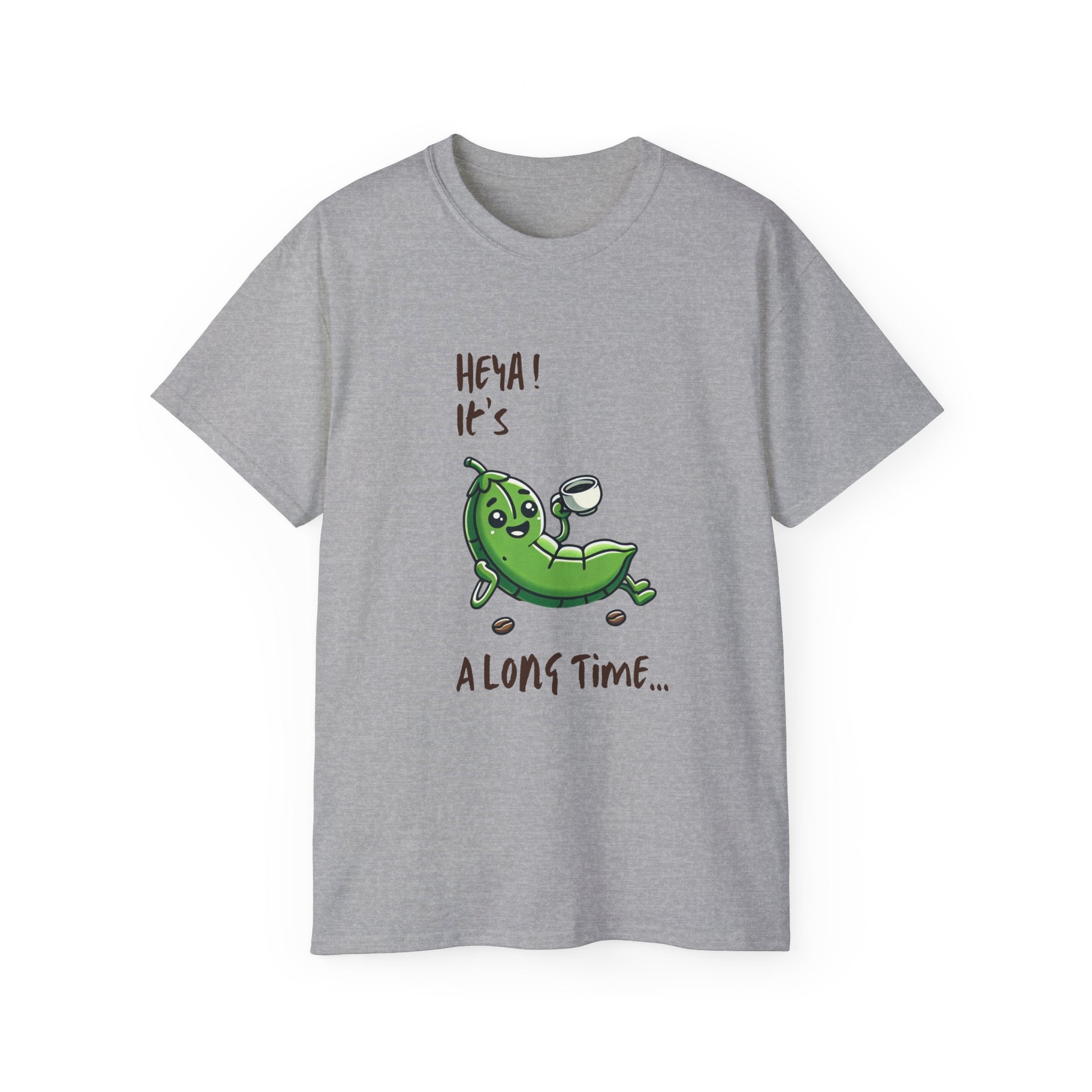 Pea Relaxing Tee — "Heya! It's A Long Time..." Funny Vegetable Graphic Shirt