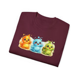 Cute Trio Slime Tee — Colorful Kawaii Slime Characters T-Shirt