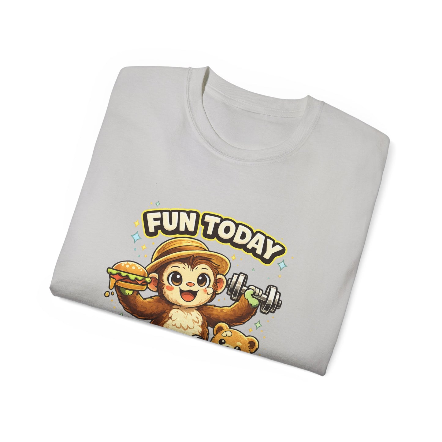 T-Shirt — “Fun Today, Fit Tomorrow” Sloth Workout Graphic Tee