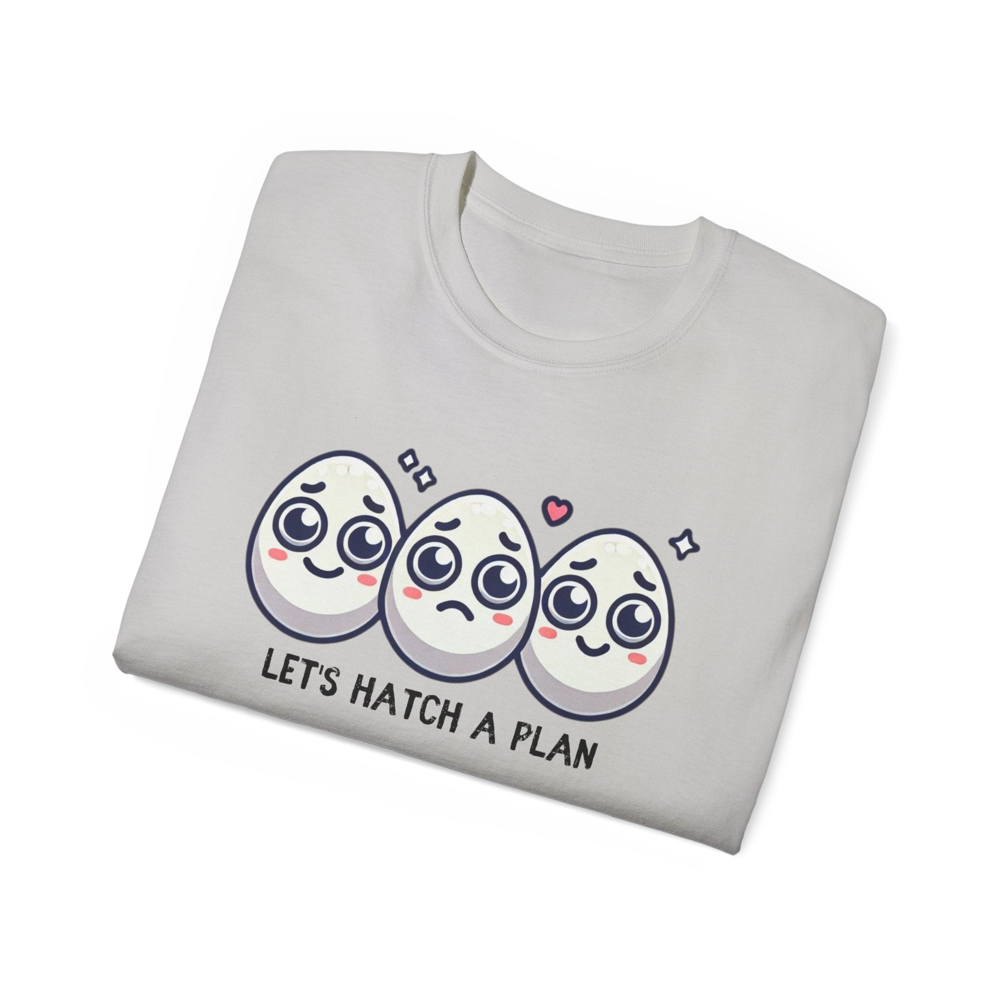 Let's Hatch a Plan Tee — Cute Egg Trio Graphic T-Shirt