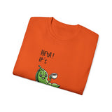 Pea Relaxing Tee — "Heya! It's A Long Time..." Funny Vegetable Graphic Shirt
